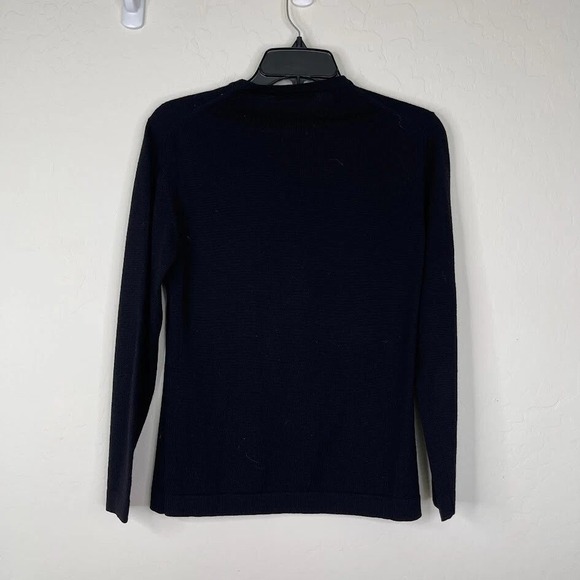 Zanone Womens Wool Crew Neck Sweater Black Quiet Luxury Minimalist Capsule Sz 42 - Picture 6 of 12